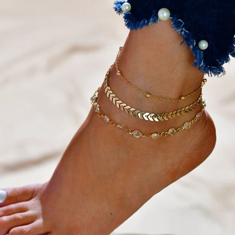 Gold Indie Anklet
