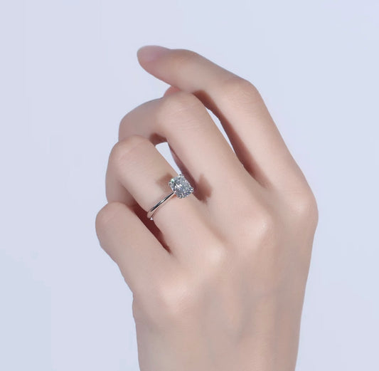 Elongated Cushion Solitaire