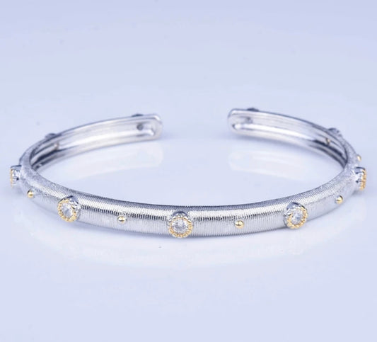 Vintage Brush Metal Bangle