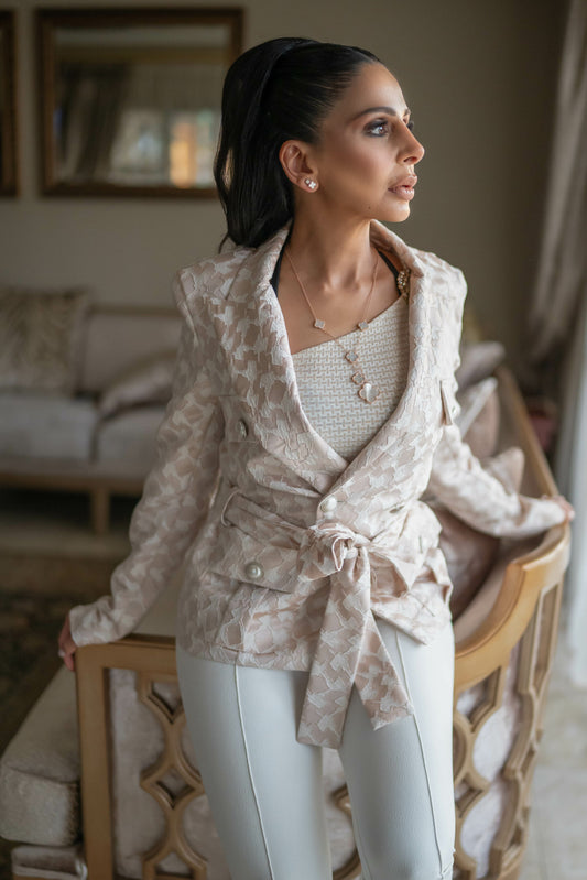 Ayesha Seedat Rose Gold & Pearl Glam DropClover Set (925)