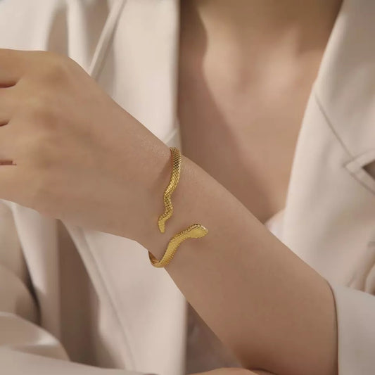 Gold Serpent Cuff