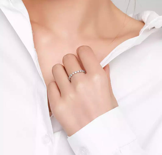 Silver Bauble Eternity Stack Ring