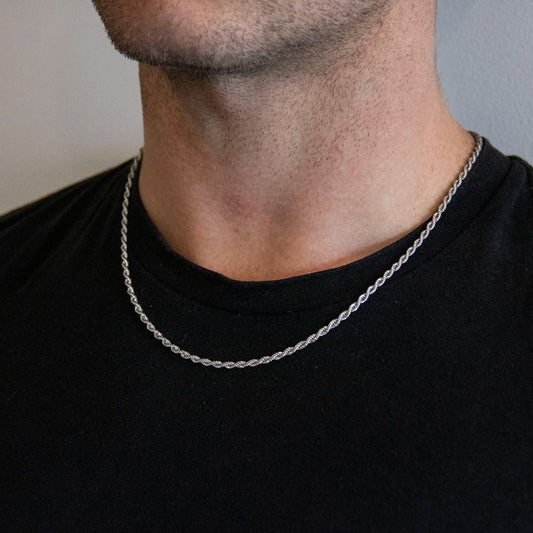 3mm Silver Rope Necklace (70cm)
