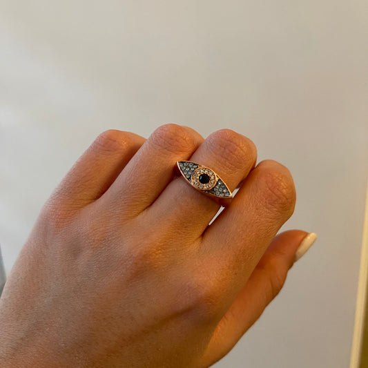 Rose Evil Eye Ring