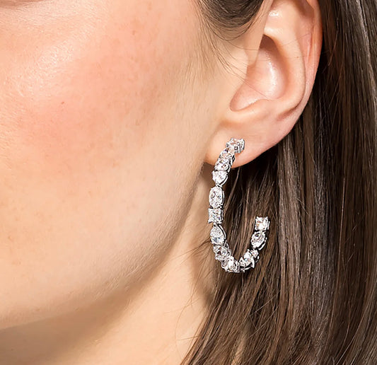 Silver Solana Hoop Earring