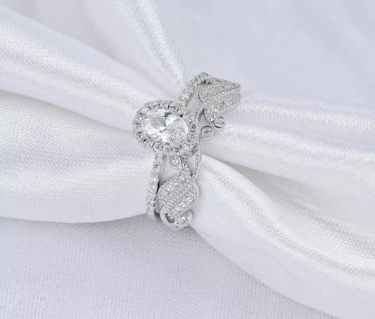 Oval Filigree Ring Set