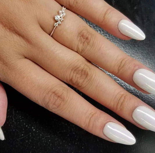 Silver Scattered Stack Ring