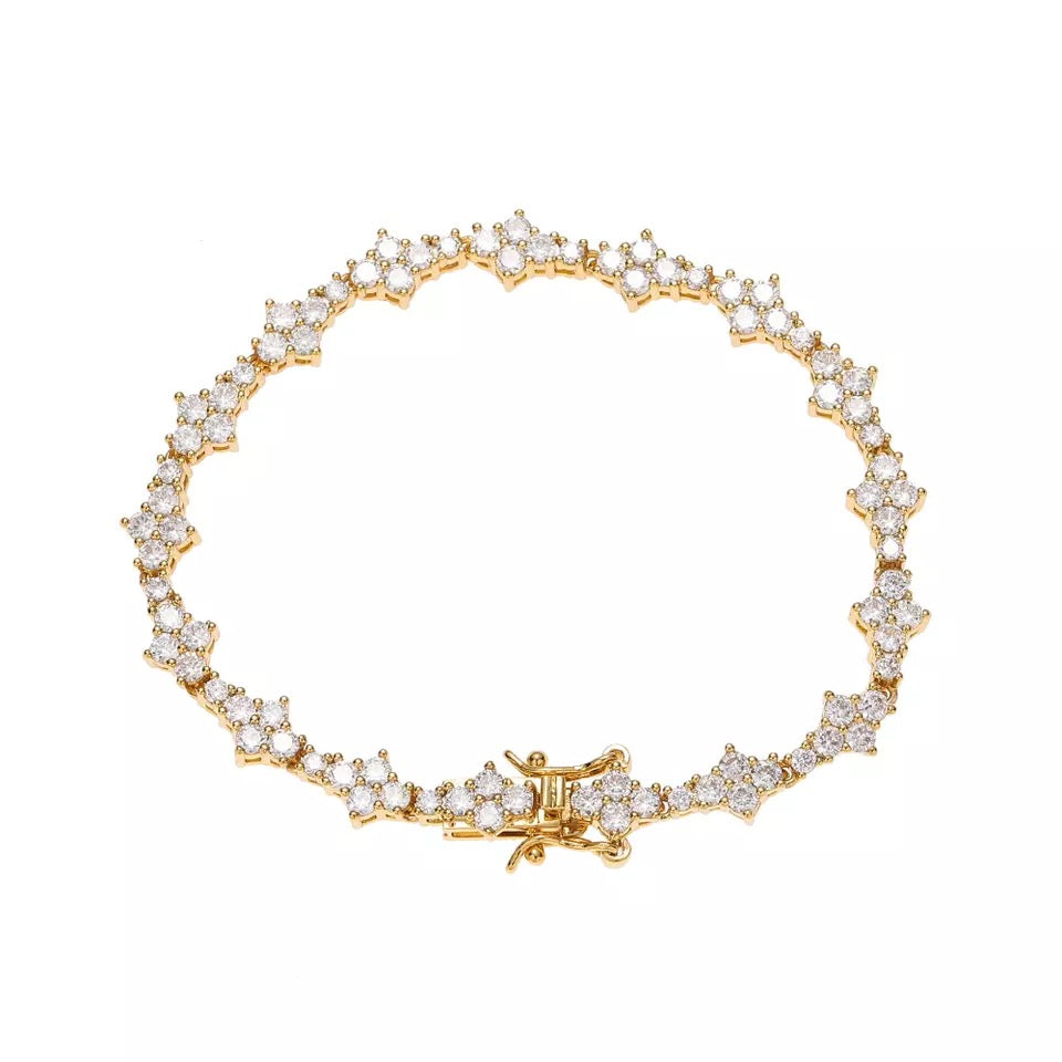 Gold Mira Tennis Bracelet