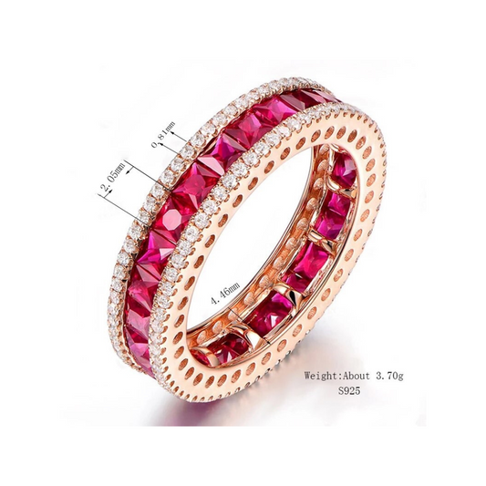 Ruby Princessa Eternity Ring