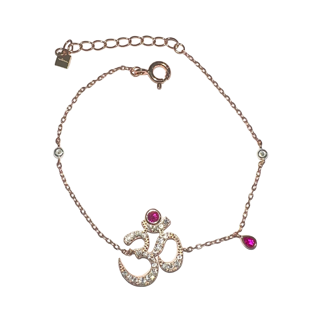 Rose Gold & Red Sacrosanct Bracelet (925)