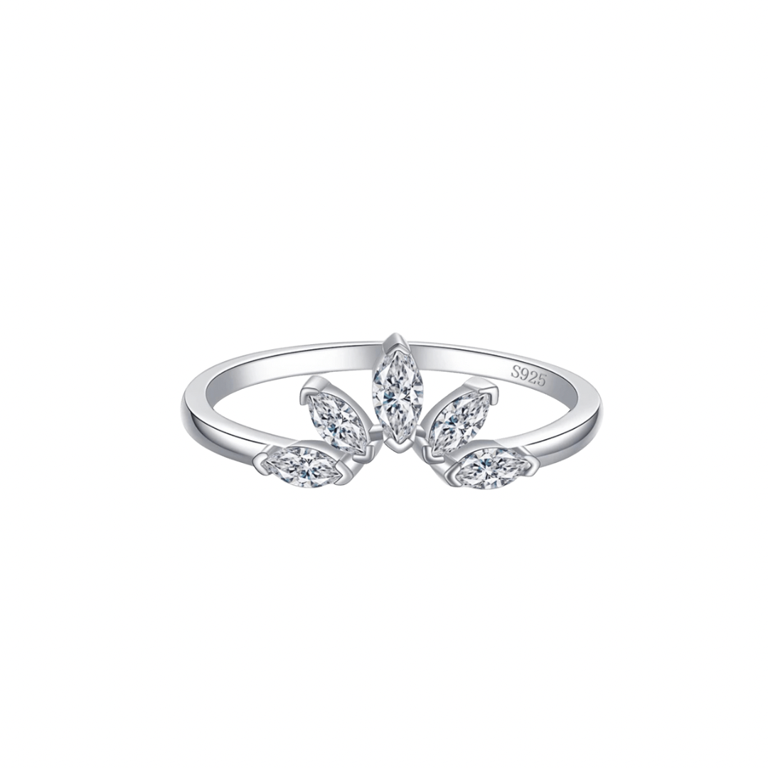 Silver Queen Marquise Stack Ring