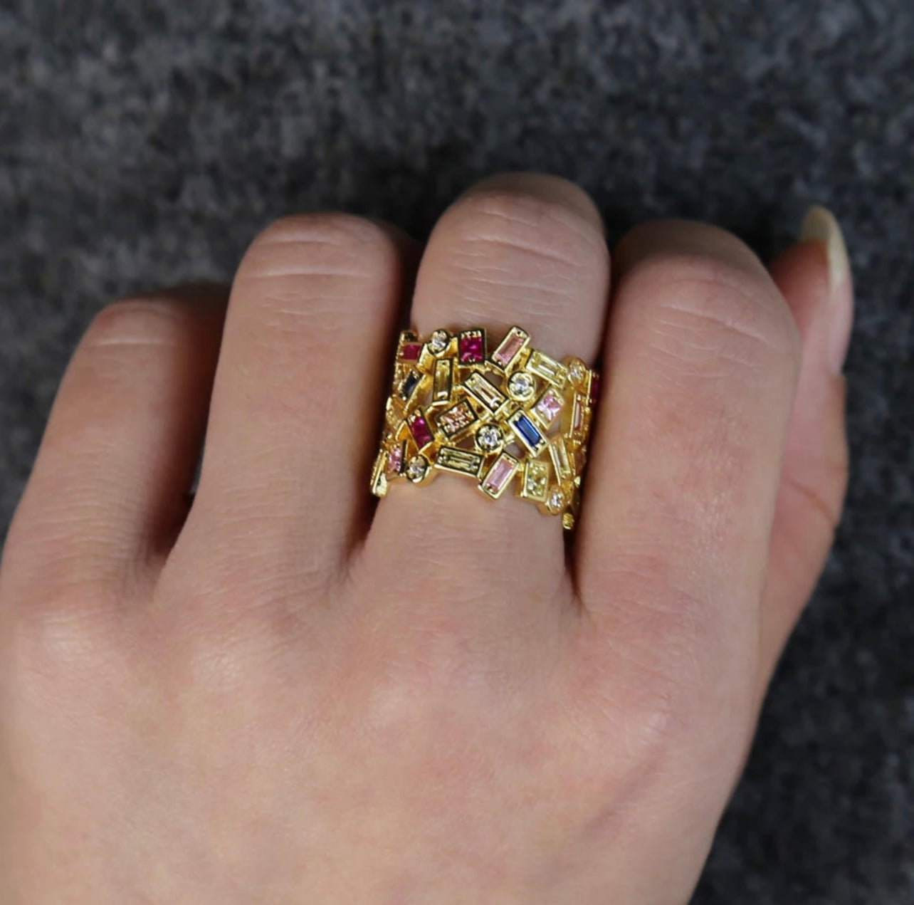Mon Cherie Baguette Ring