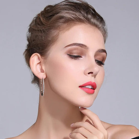 Starlight Moissanite Hoop Earrings