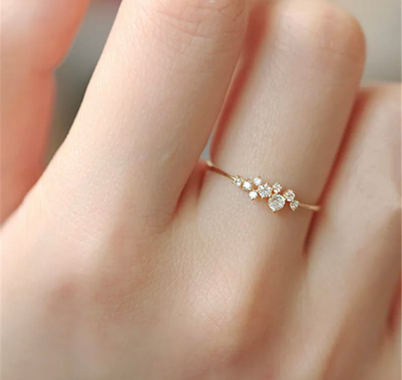 Gold Scattered Stack Ring