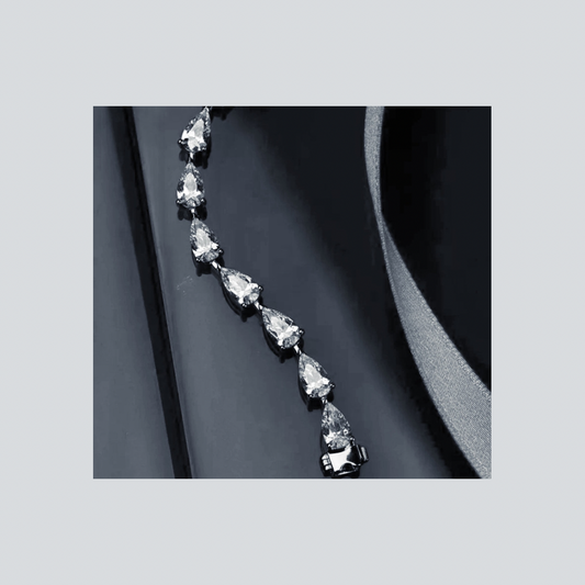 Pear NSCD Tennis Bracelet (925, Vermeil)