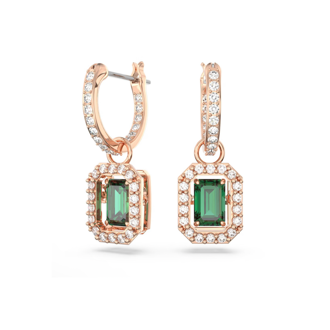 Rose Gold & Green Nakita Earrings