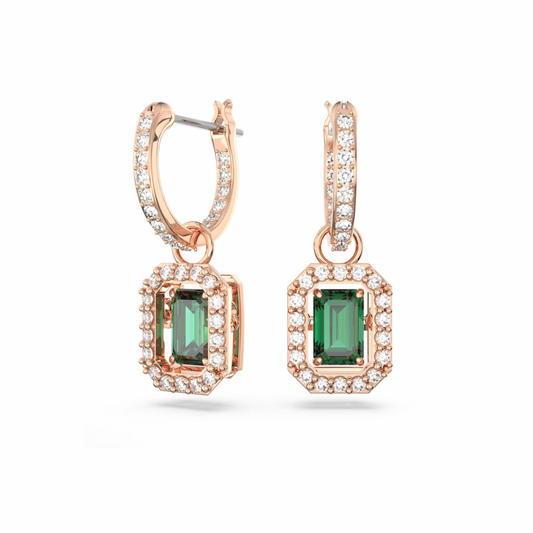 Rose Gold & Green Nakita Earrings