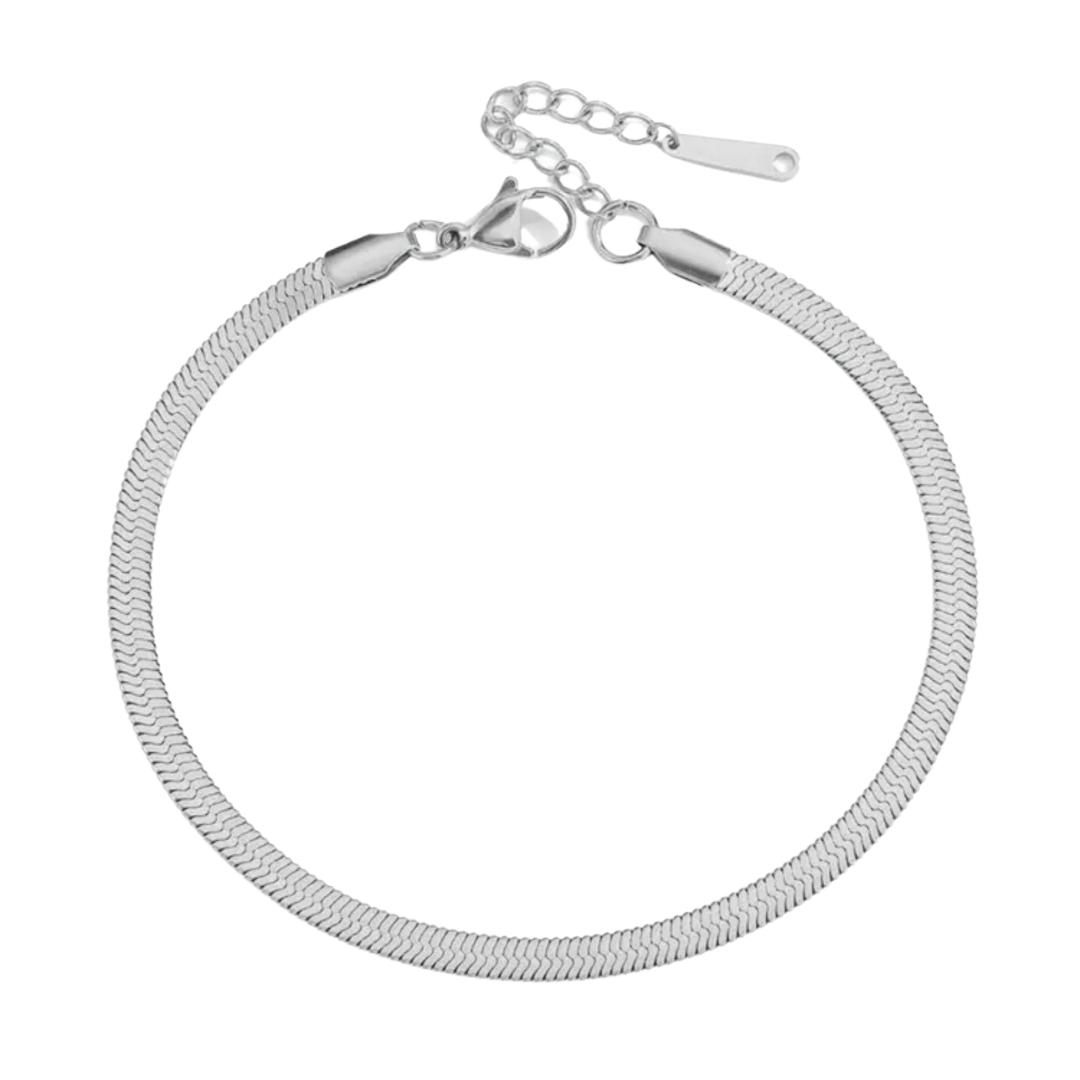 Silver 3mm Herringbone Anklet/Bracelet