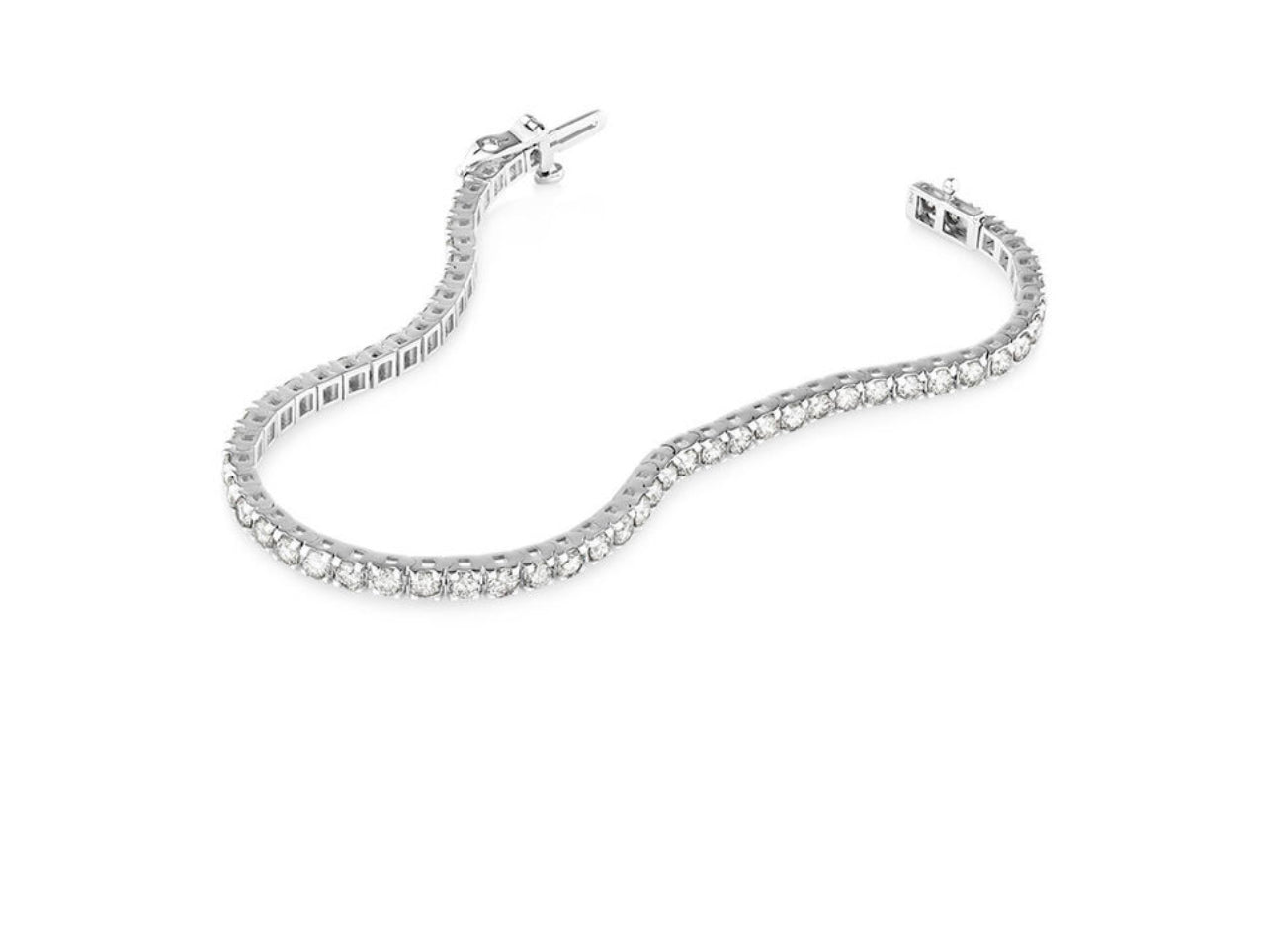 White Lab Sapphire Tennis Bracelet