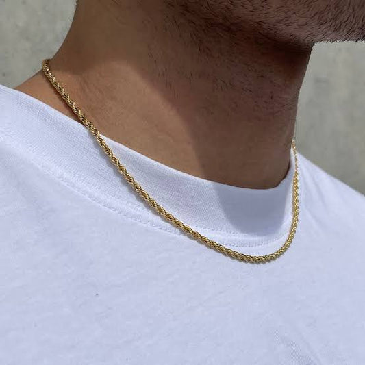 3mm Gold Rope Necklace (70cm)