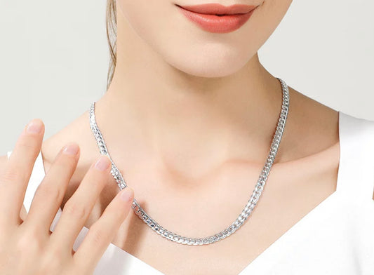Ladies Silver Necklace 50cm