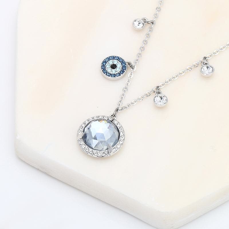 Soulful Moon Evil Eye Necklace