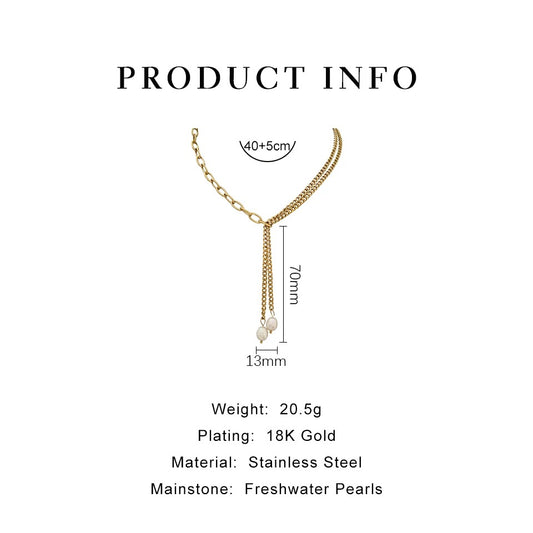 Luella Pearl Lariat Necklace