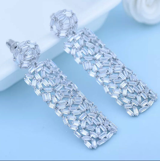 Baguette Bar Drop Earring