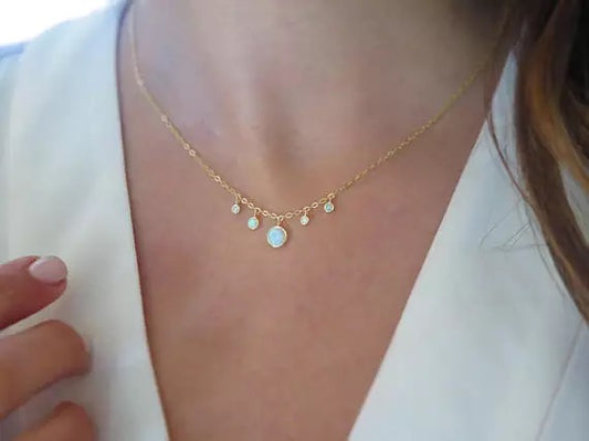 Opal Raindrops Necklace