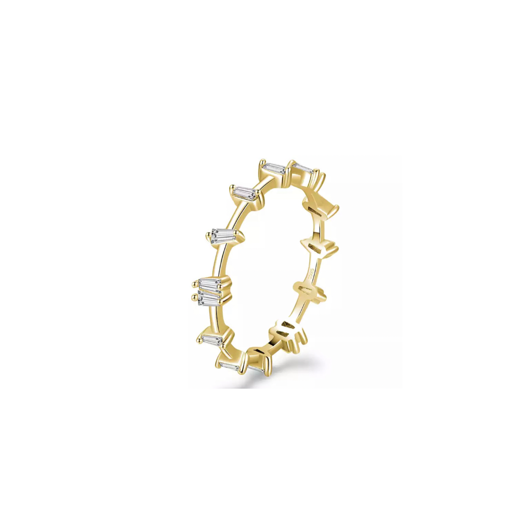 Gold Baguette Circa Stack Ring
