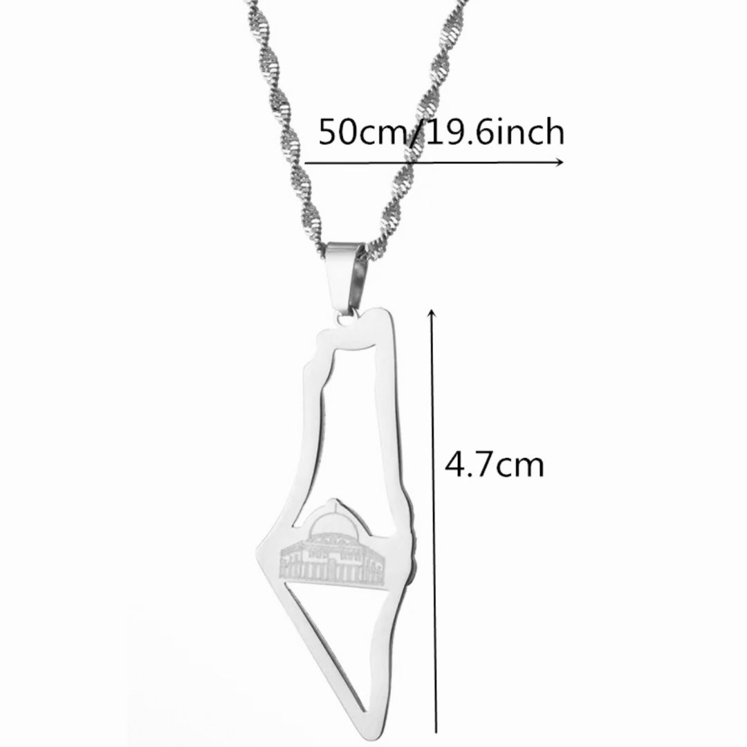 Silver Al Aqsa Necklace (50cm)