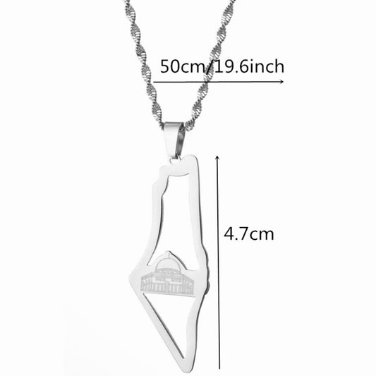 Silver Al Aqsa Necklace (50cm)