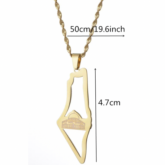 Gold Al Aqsa Necklace (50cm)