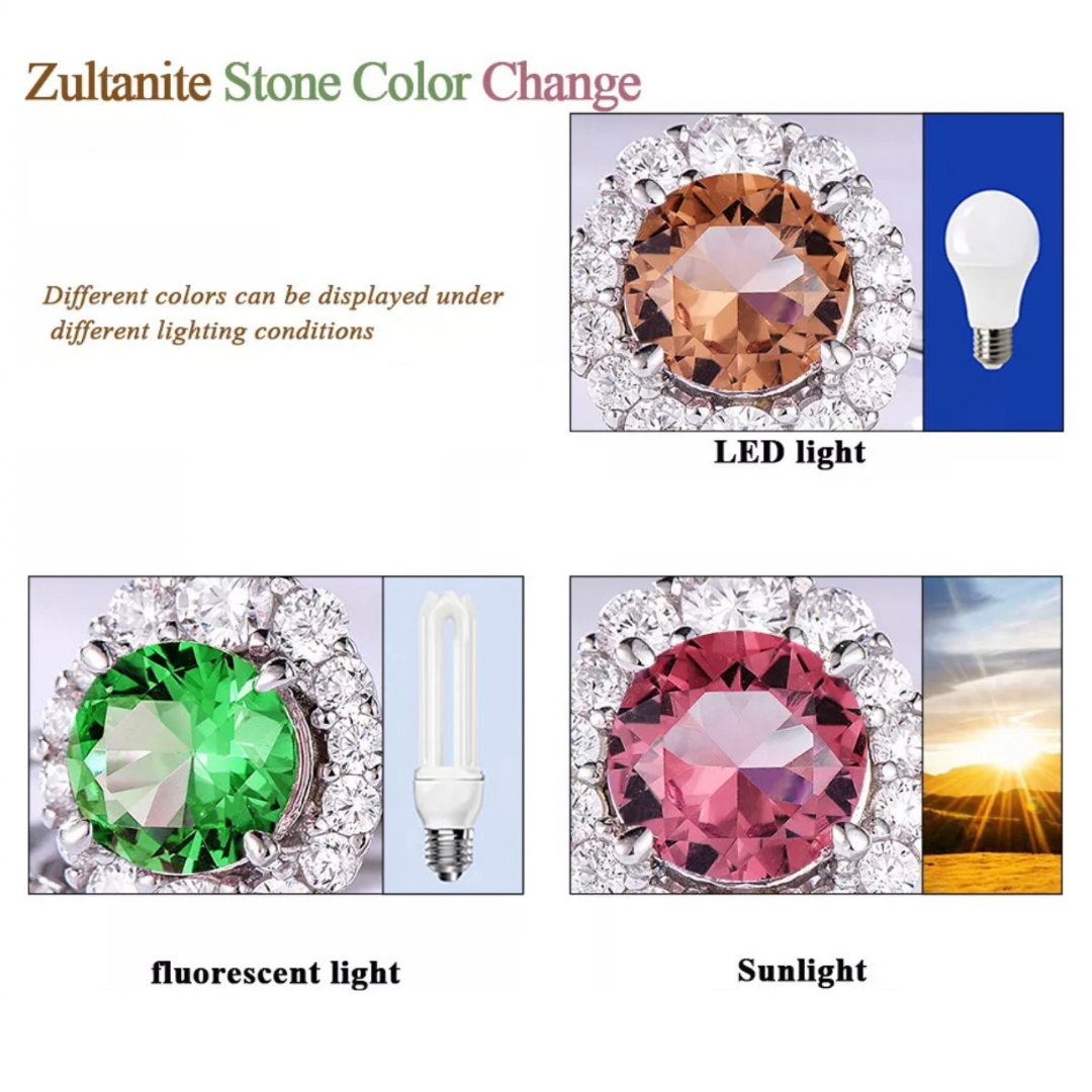 Zultanite Halo Set (925, Vermeil)