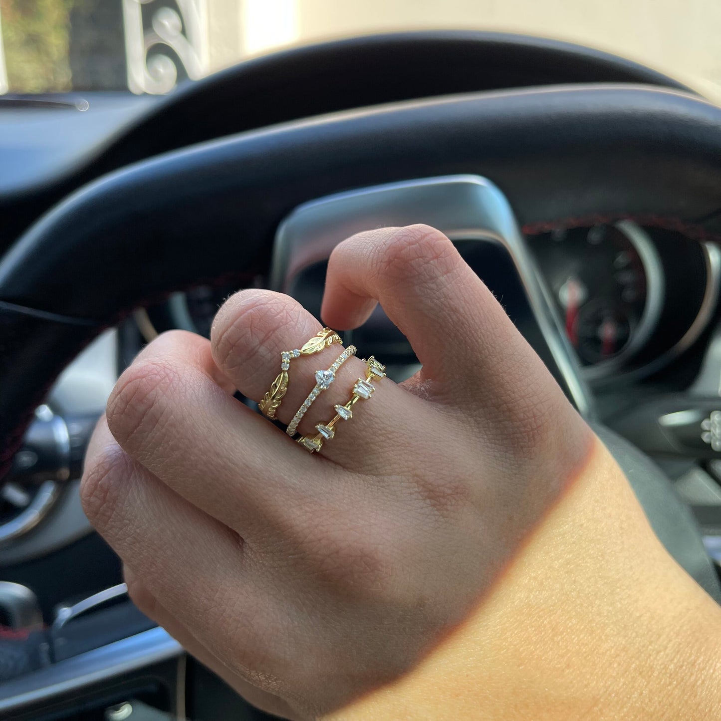 Gold Ceasar Stack Ring