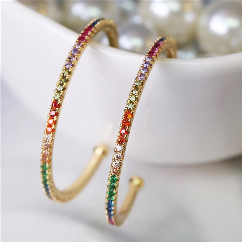 Candyland Gold Hoops