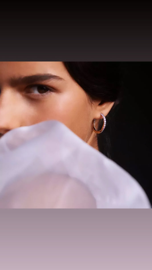 Gold Pave Twist Earring