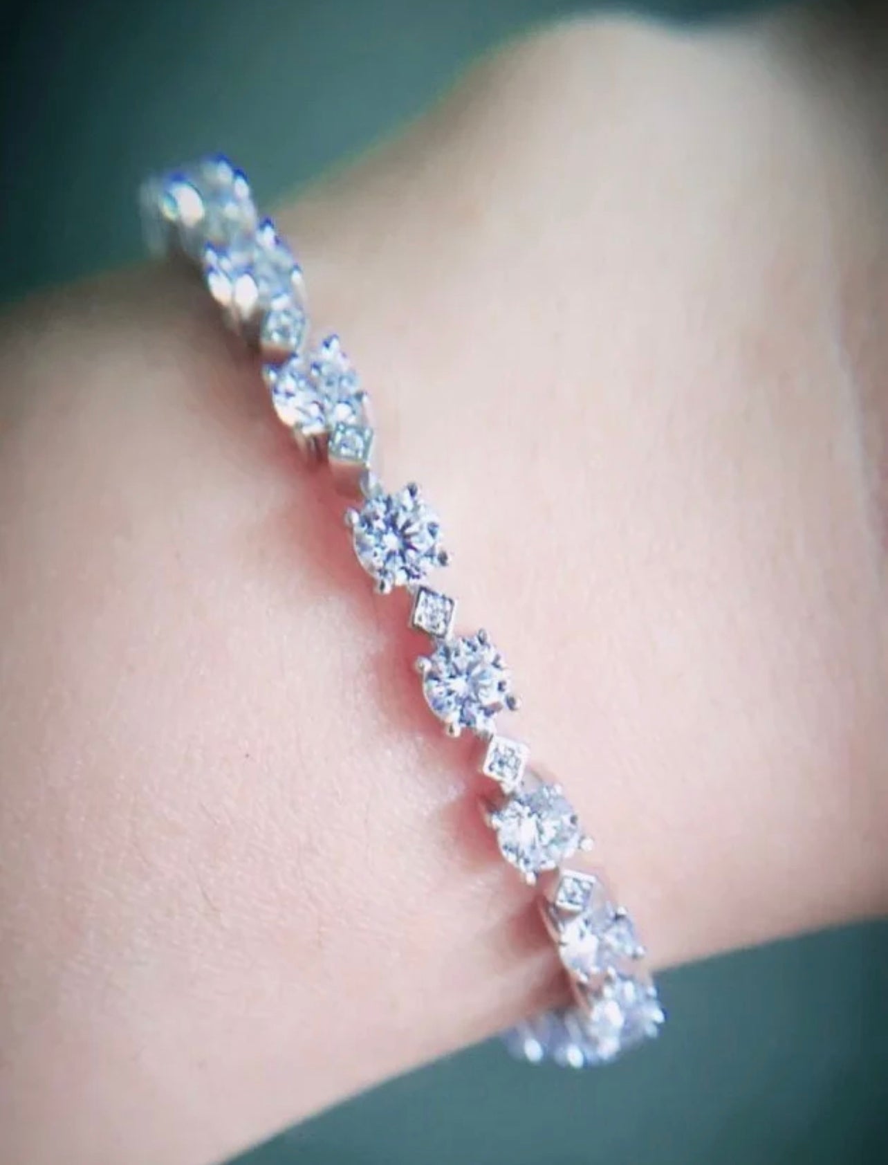 Silver Parisian Tennis Bracelet