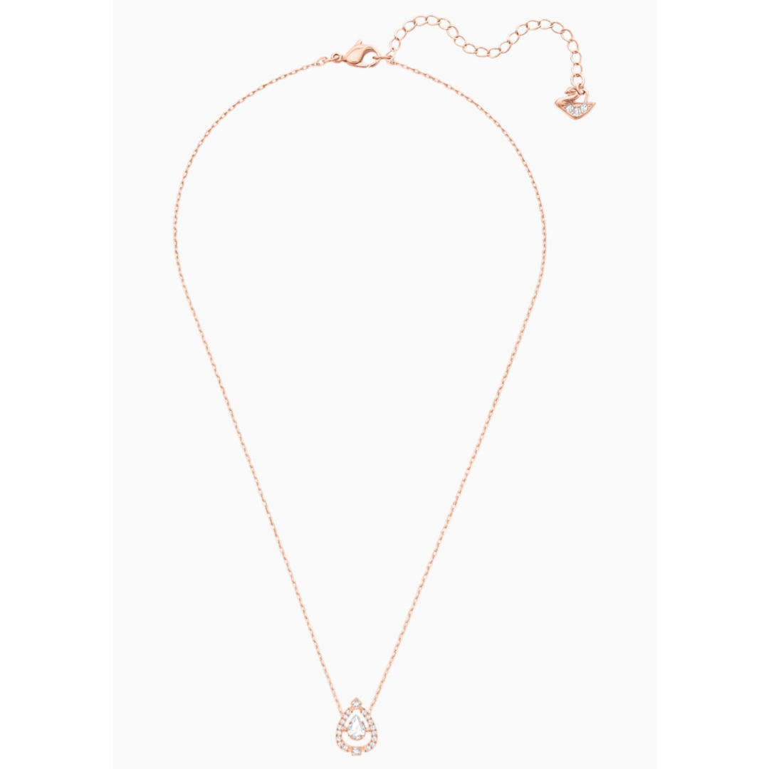 Rose Dancing Pear Pave Necklace