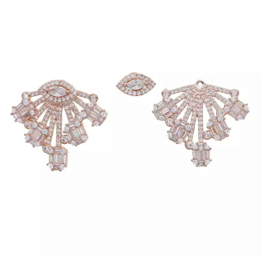 Rose Glitz Baguette Evil Eye Earring