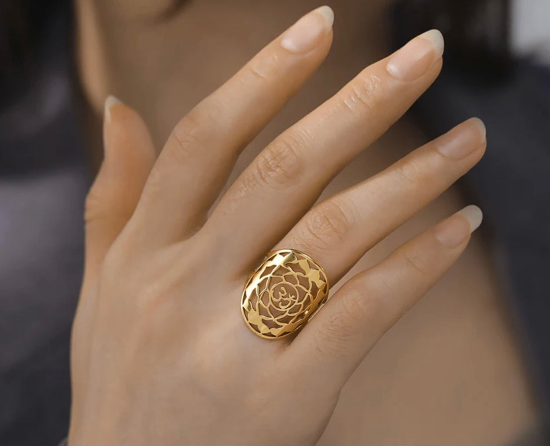 Gold/Silver Sahasrara Crown Chakra Ring