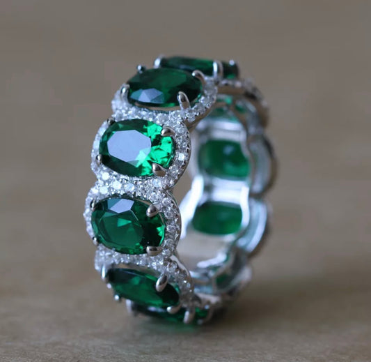 Alyssa Emerald Oval Eternity
