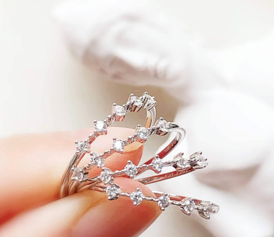 Silver Layer Stack Ring