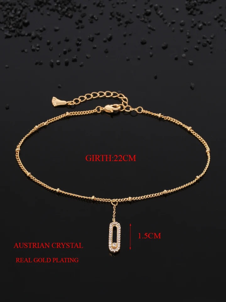 Gold Messika Charm Anklet