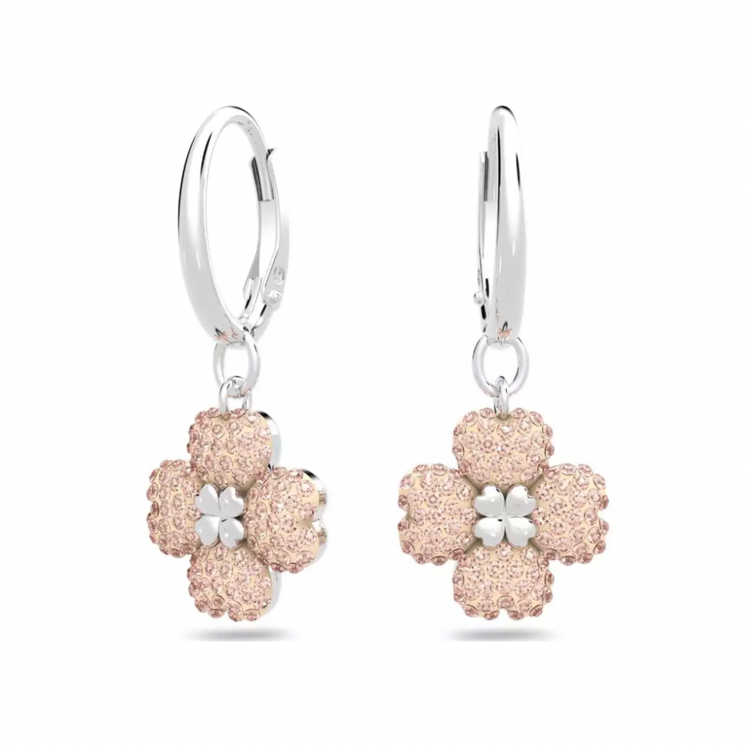 Silver Rose Jet’aime Drop Earring