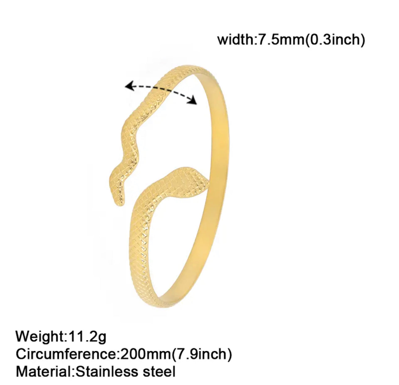 Gold Serpent Cuff