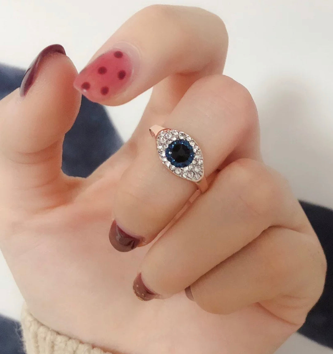 Moonlight Evil Eye Ring