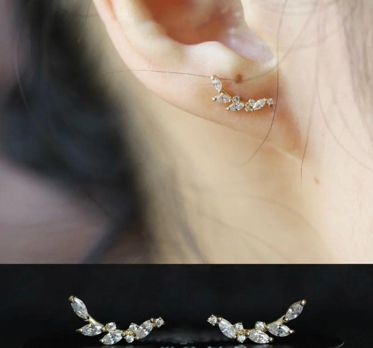 14k Edens Wreath Gold Earring