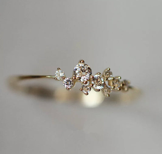 Gold Scattered Stack Ring