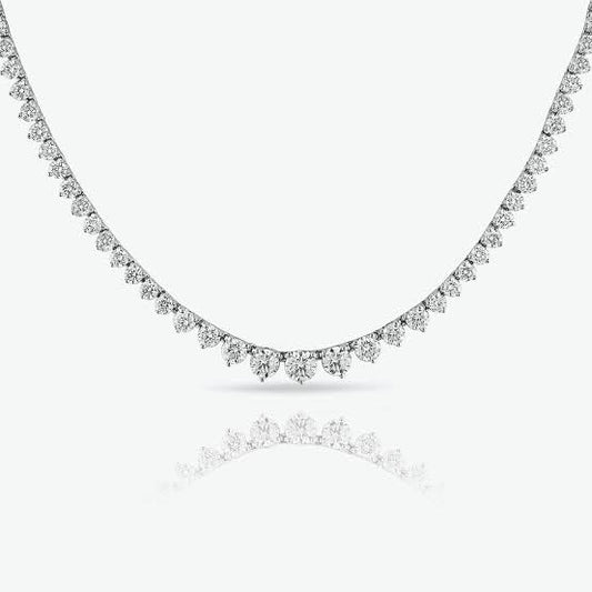 Silver Graduation Tennis Necklace